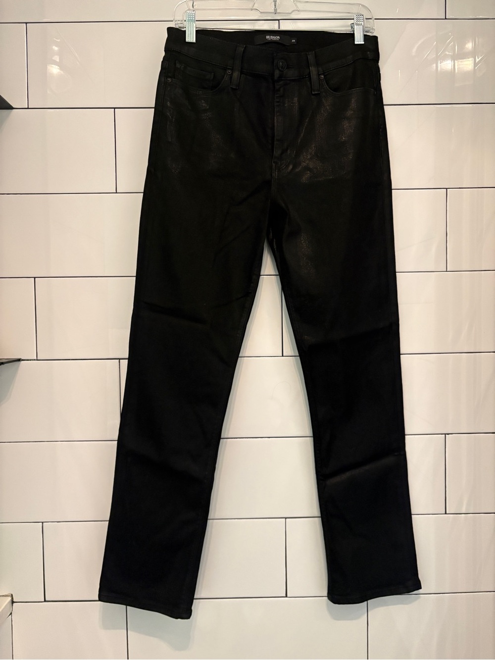 Women’s Black Hudson Coated Cotton Jeans - Straight Fit